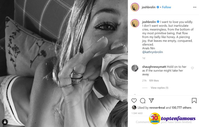 "Thanos" Josh Broline was Opposed for Posting Photos of His Wife Wearing Underwear
