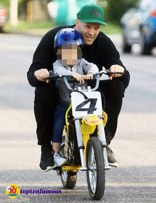 Simple Life of Transporter Jason Statham with His Son During Quarantine